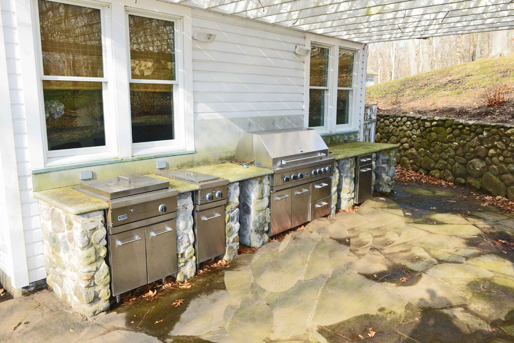 Outside grilling area Outside grilling area